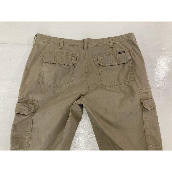 Eddie Bauer Men’s 40x36 Tan Khaki Ripstop Cargo Pants Utility Hiking Outdoor - Picture 4 of 13